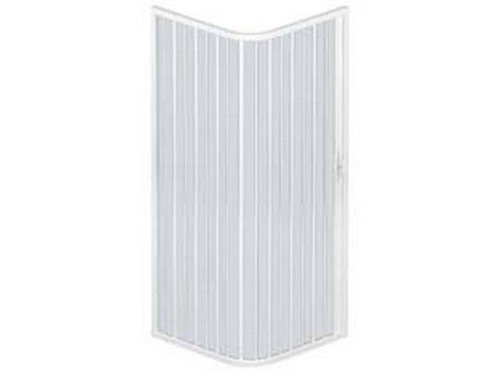 box doccia 'luna' ad angolo 1 porta estensibile in pvc - cm.80/90x80/90x185h fer453837