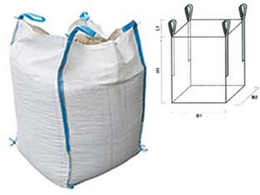 saccone in polipropilene fondo chiuso e bocca aperta - cm.90x90x120 - portata kg.1500 fer454001