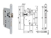 serratura a bussola centro bordo tondo cromato opaco - mm.50 bordo acciaio cromato (001.50.34) cod:ferx.fer454056