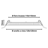 Pannello led incasso 11cm 6watt slim quadro soffitto alimentatore incluso temperatura 4500k 