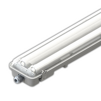 Plafoniera led 36watt impermeabile 2 tubi t8 120centimetri risparmio energetico temperatura 4500k 