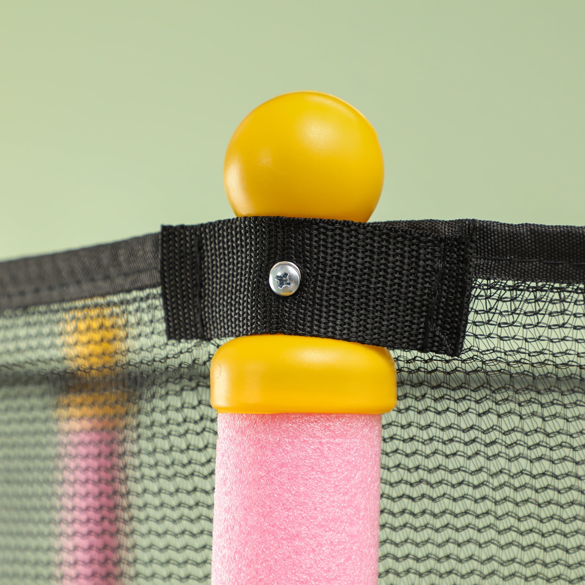 Trampolino Elastico per Bambini da 3 Anni Ø140 cm con Rete di Protezione Rosa e Nero