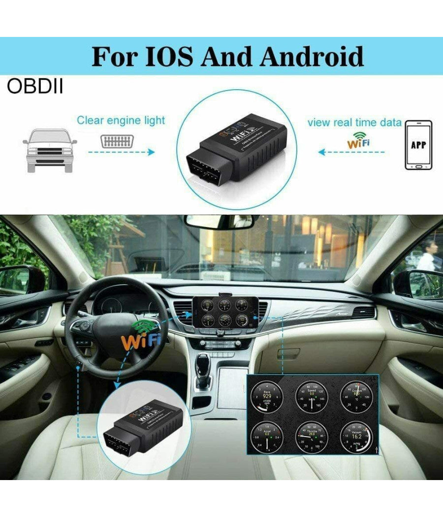 Obd2 Auto Code Lettore Codici Scansione Problemi Wireless Android Windows Wifi         