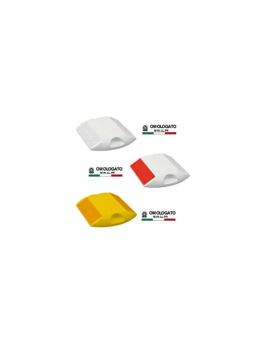 Marker stradale/Occhi Di Gatto TSPC_OCCBR_0236 -THREE SHOP  3M mm 101x89 colore bianco/rosso in plastica.