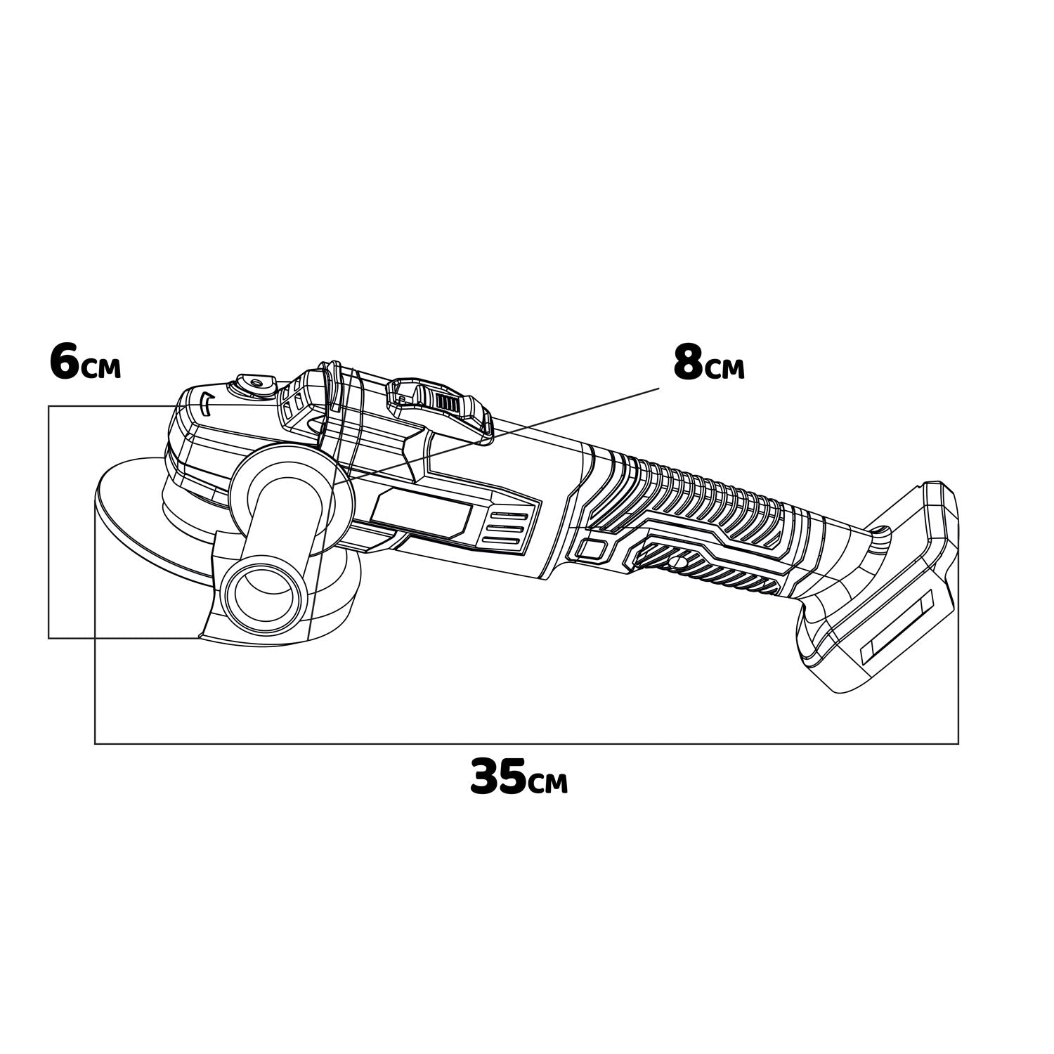 Odalin 20 - Smerigliatrice a batteria Alfa Line, per dischi 115mm, 1 batteria 2a + caricabatteria