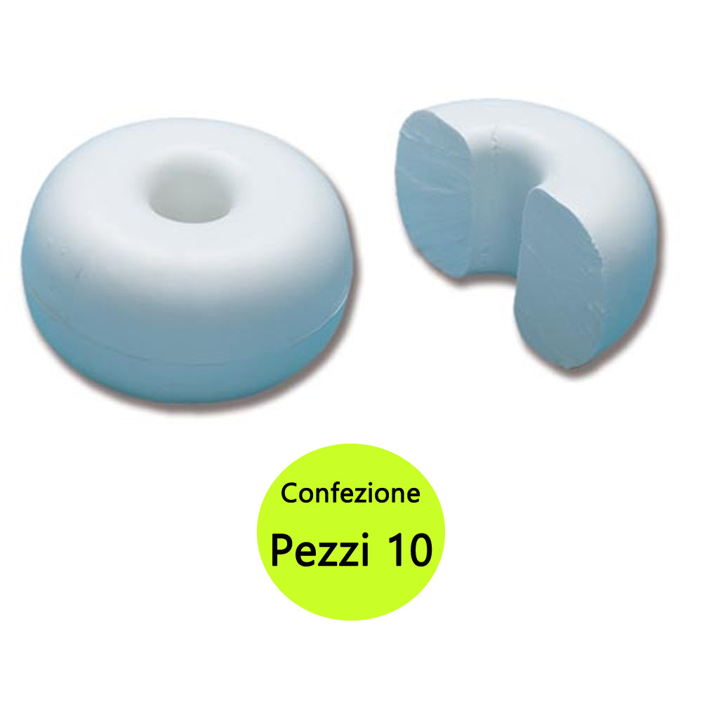 Olivette per delimitazione corsie spiagge piscine colore bianco pezzi 10 diametro mm 85