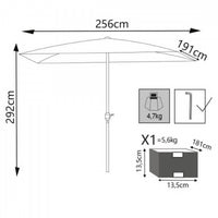 OMBRELLONE POLY ECO 2 X 3 TELO GRIGIO