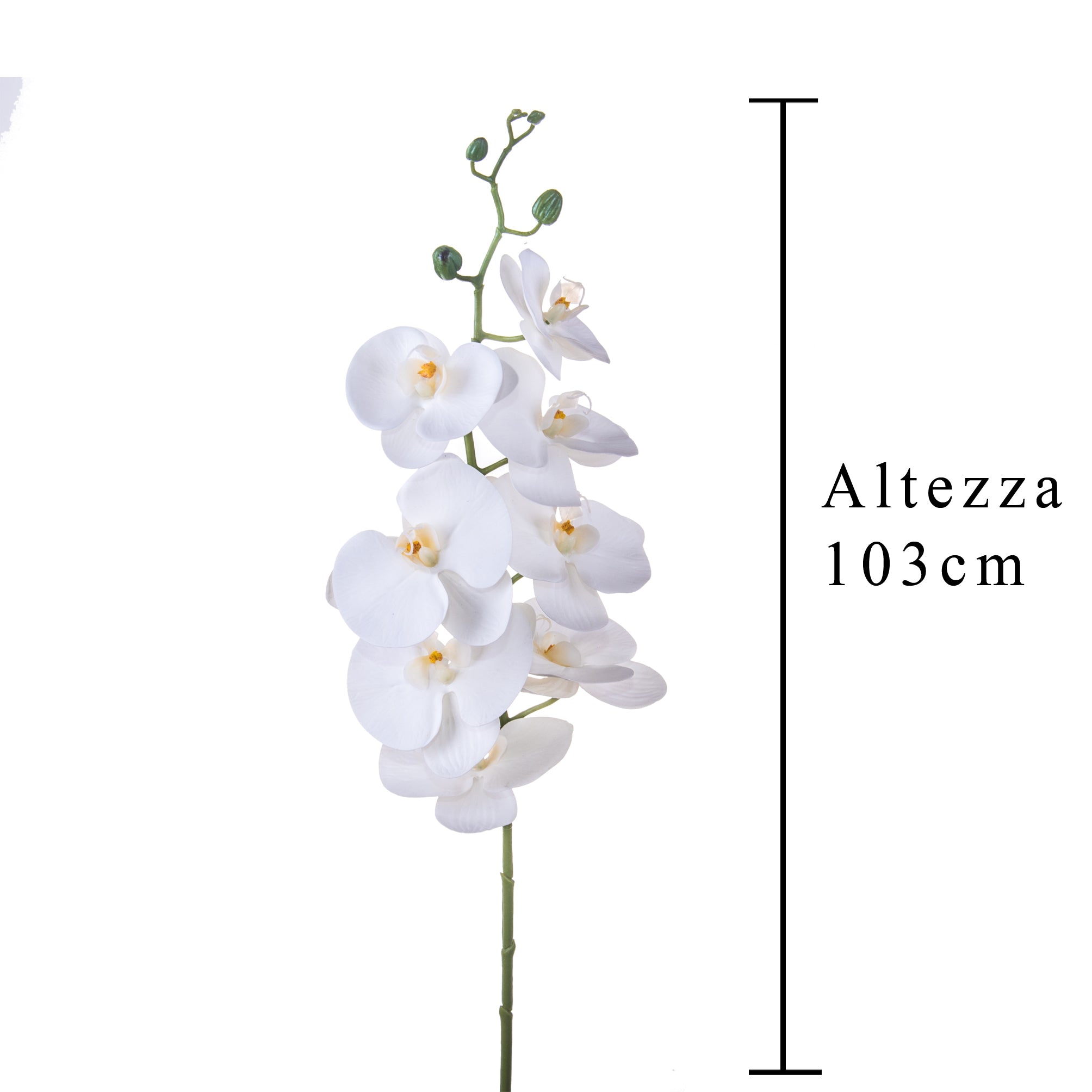 Set 3 Rami Artificiali Phalaenopsis con 8 Fiori H 103 cm