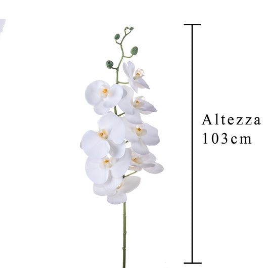 Set 3 Rami Artificiali Phalaenopsis con 8 Fiori H 103 cm