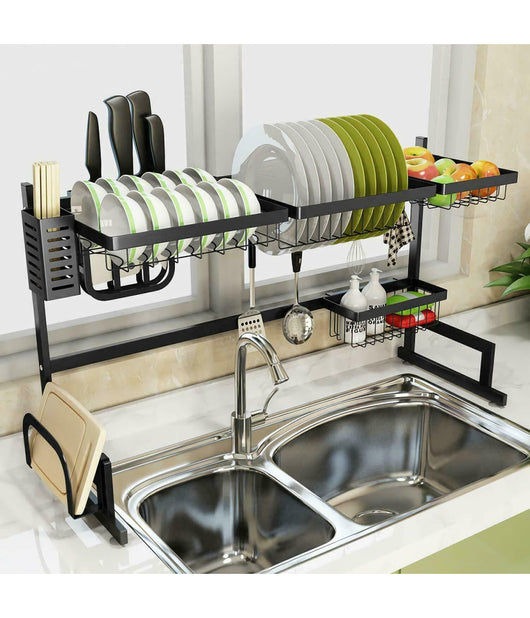 Organizer Organizzatore Per Cucina Scolapiatti Scaffale Da Appoggio Ripiani 62cm         