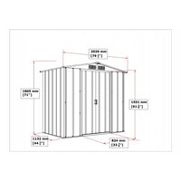 organizza il tuo giardino Casetta in Metallo 6'x4' Duramax by Ezooza 1221 x 2020 x 1805 mm grigia: perfetta nella tua oasi verde