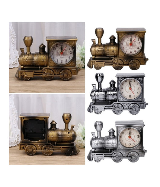 Orologio Sveglia Tavolo Forma Treno Train Locomotiva Analogica Allarme Casa         