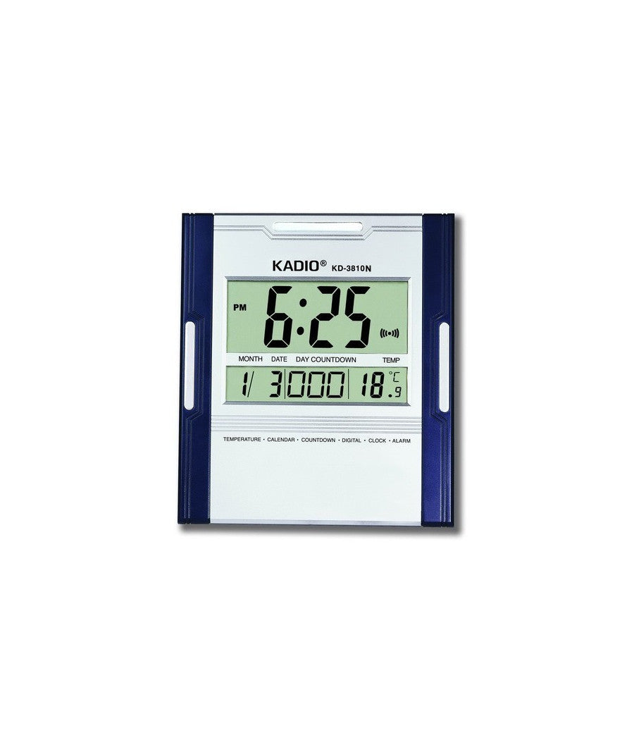 Orologio Sveglia Termometro Datario Da Per Parete Tavolo Display Lcd Kd-3810n         