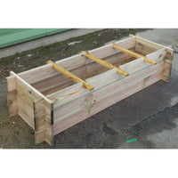 Onlywood Orto Rialzato 4 Scomparti in Legno Trattato 120 x 40 x 36 cm