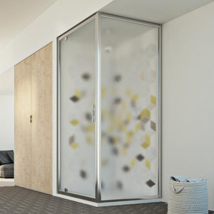 Box Doccia 70x80 AP. 80 CM H198 stampato C mod. Cristal Duo 1 Anta