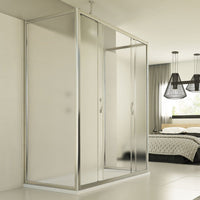 Box Doccia 80x80 AP. 80 CM H198 stampato C mod. Cristal Duo 2 Ante