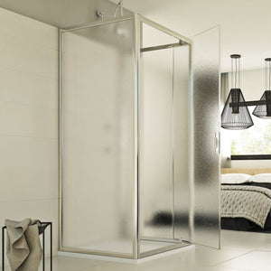 Box Doccia 3 lati 90x90x90 AP. 90 CM H198 stampato C mod. Cristal TRIO 1 Anta