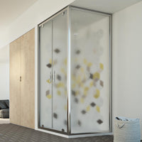 Box Doccia 80x90 AP. 90 CM H198 stampato C mod. Cristal Duo 2 Ante