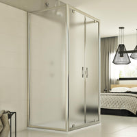 Box Doccia 3 lati 80x90x80 CM H198 stampato C mod. Cristal Trio 2 Ante