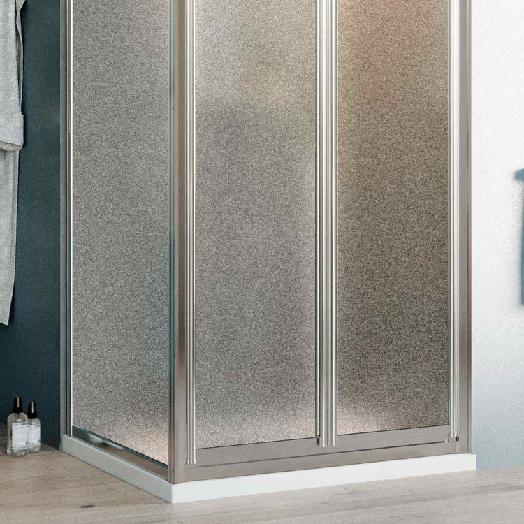 Box Doccia Angolare 70x80CM H198 Cristallo Stampato C Fisso+Saloon 2 Ante Battente 70 mod. West