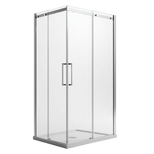 Box Doccia Quadrato 70x70CM H200 Vetro Trasparente 8mm Quadrata con EasyClean mod. Prime Corner