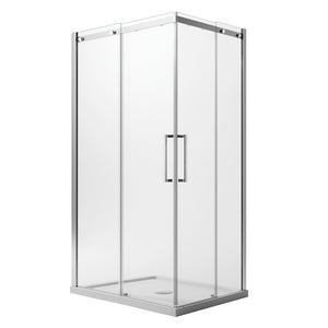 Box Doccia Rettangolare 70x80CM H200 Vetro Trasparente 8mm Sinistra con EasyClean mod. Prime Corner