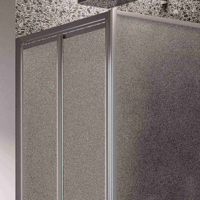 Box Doccia Angolare 70x80CM H185 Cristallo Stampato C Fisso+Saloon 2 Ante Battente 70 mod. Clint