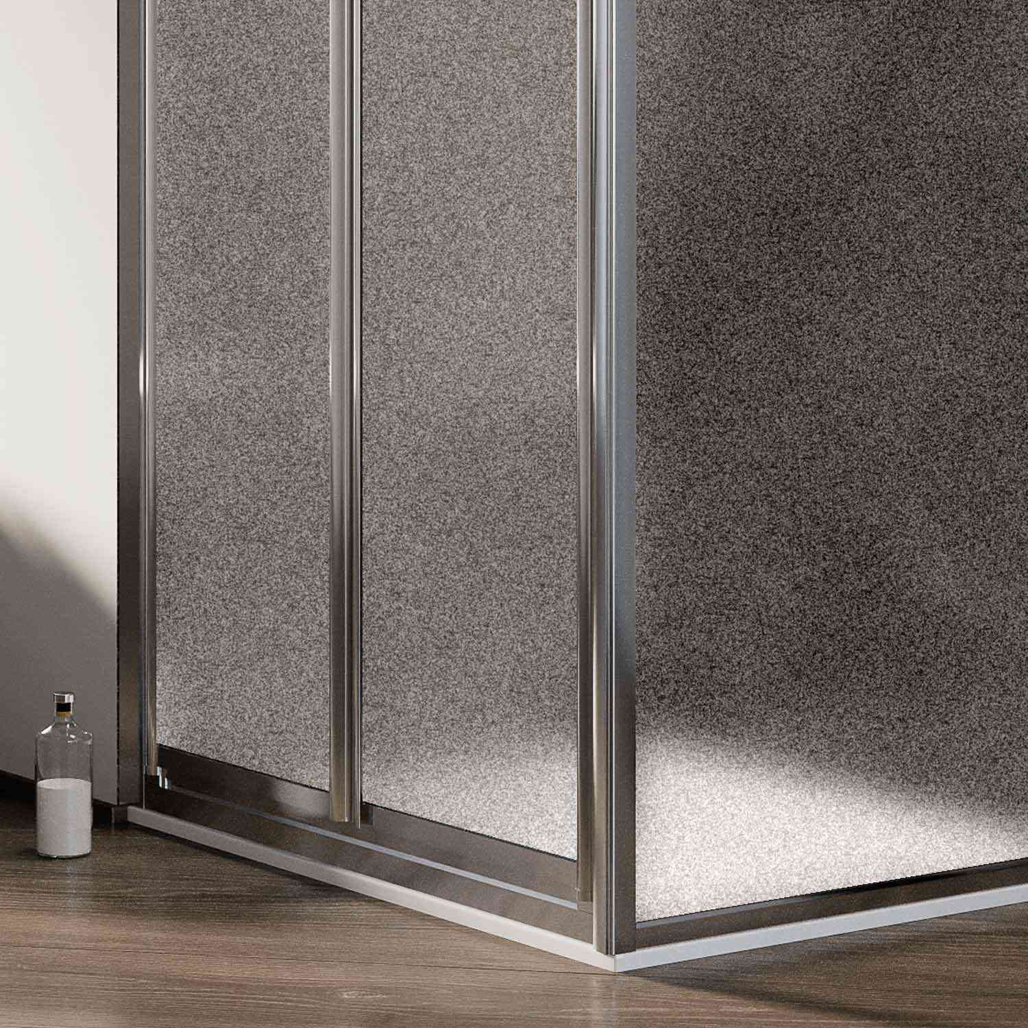 Box Doccia Angolare 70x80CM H185 Cristallo Stampato C Fisso+Saloon 2 Ante Battente 70 mod. Clint