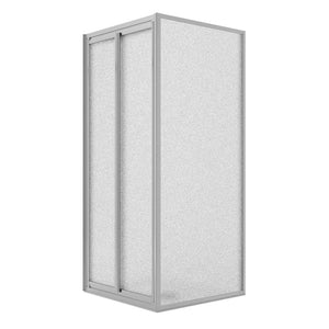 Box Doccia Angolare 80x90CM H185 Cristallo Stampato C Fisso+Saloon 2 Ante Battente 80 mod. Clint