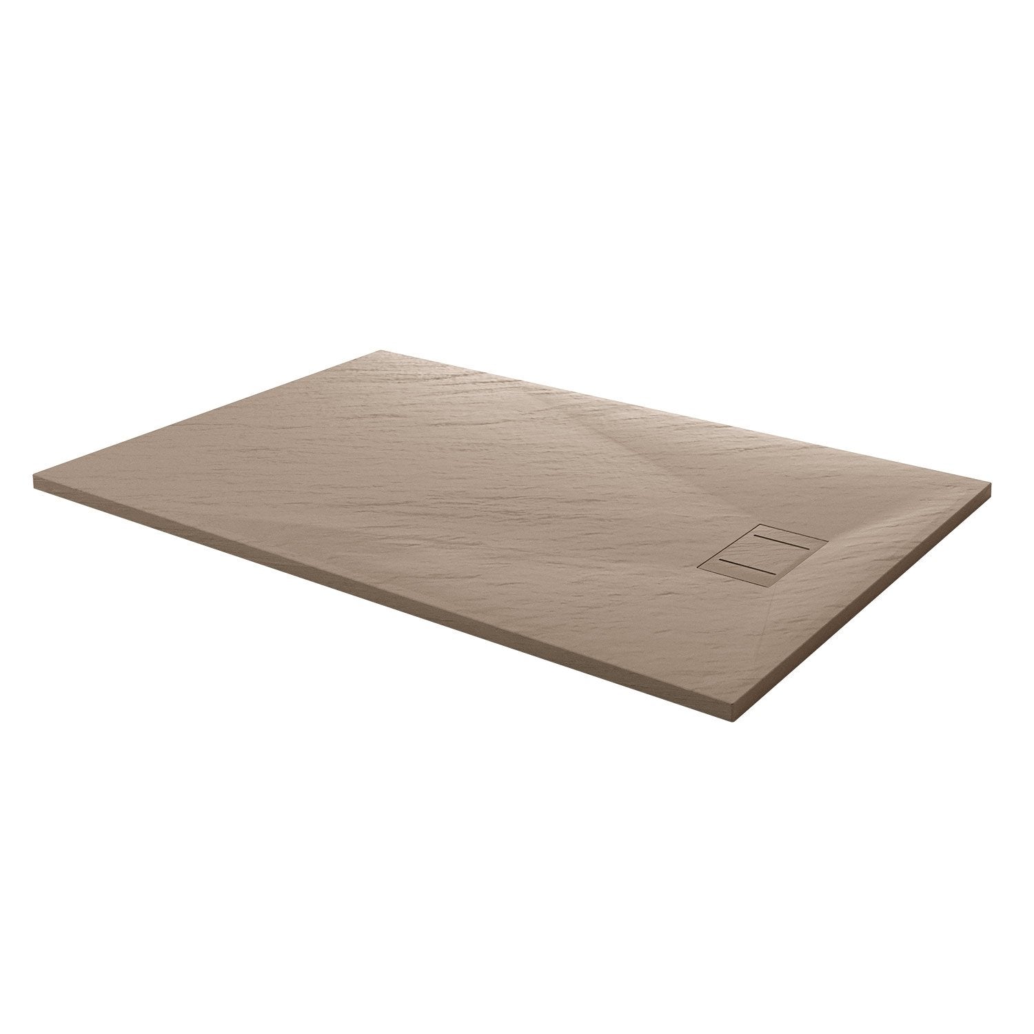 Piatto Doccia 80x90x2 6 CM Rettangolare Tortora Effetto Pietra mod. Blend