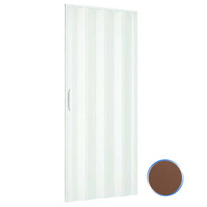 Porta a soffietto da interno in kit in PVC Noce 82x220 cm mod. Simona