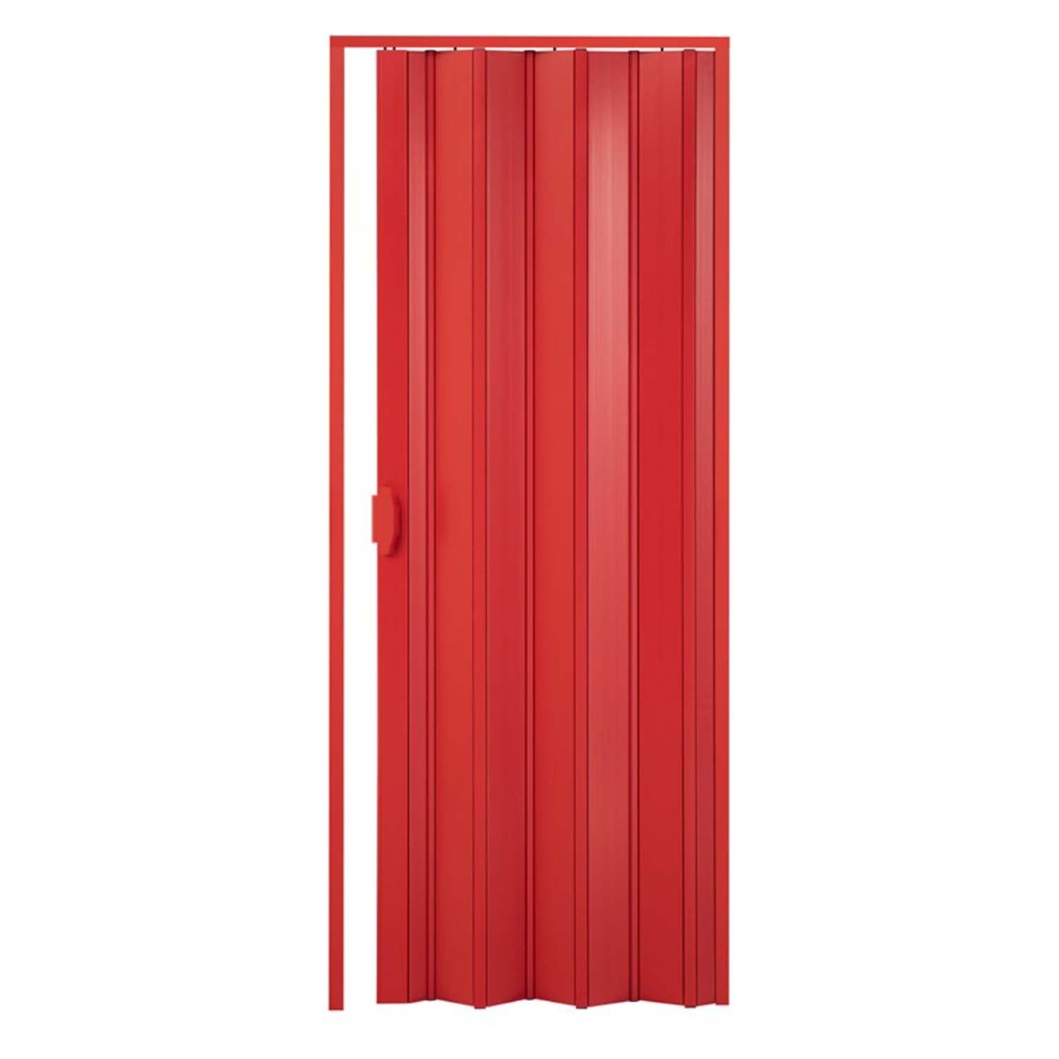 Porta a soffietto da interno in kit in PVC Rosso 82x220 cm mod. Simona