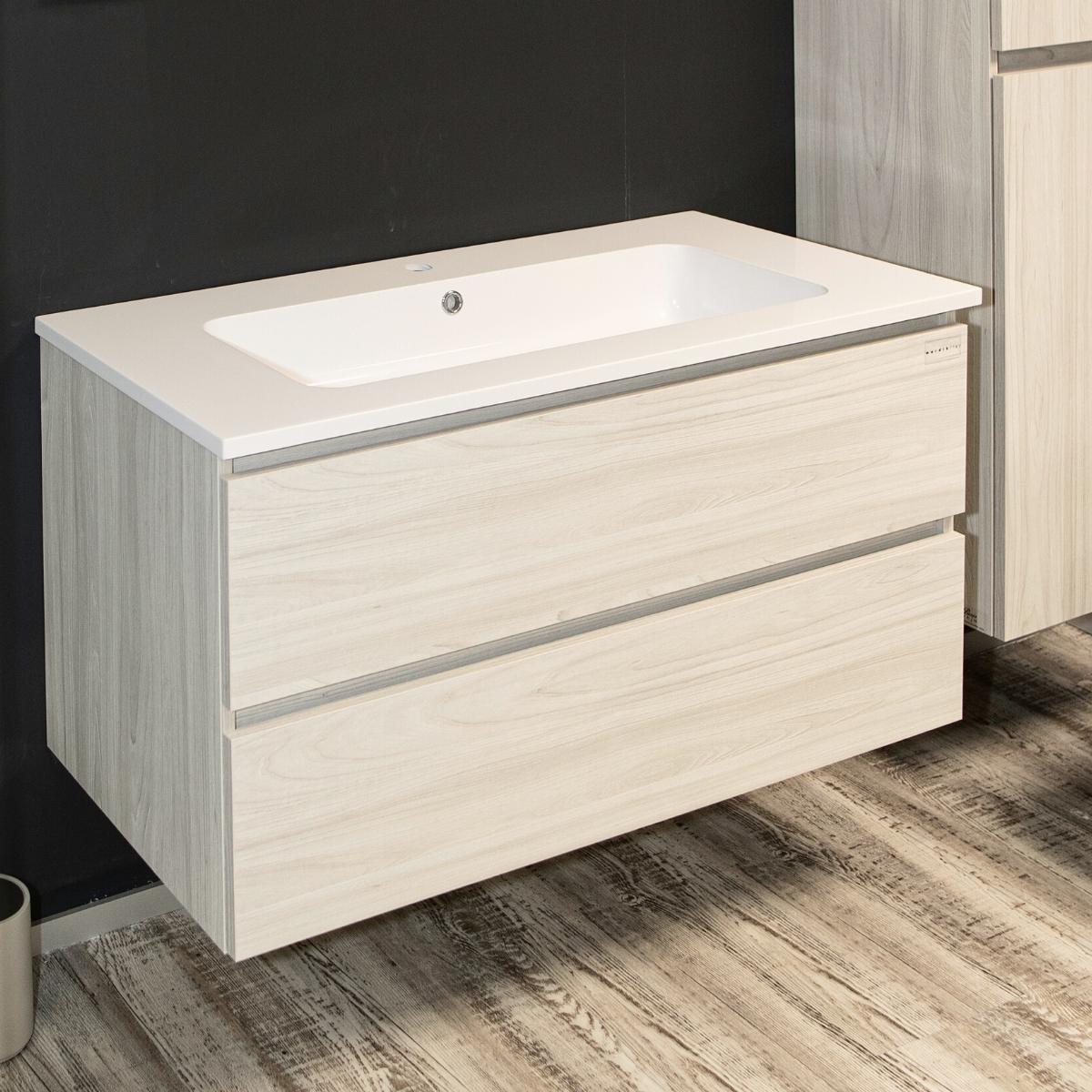 Lavabo ad incasso in mineral marmo 91x46 cm mobile composizione bagno *** confezione 1