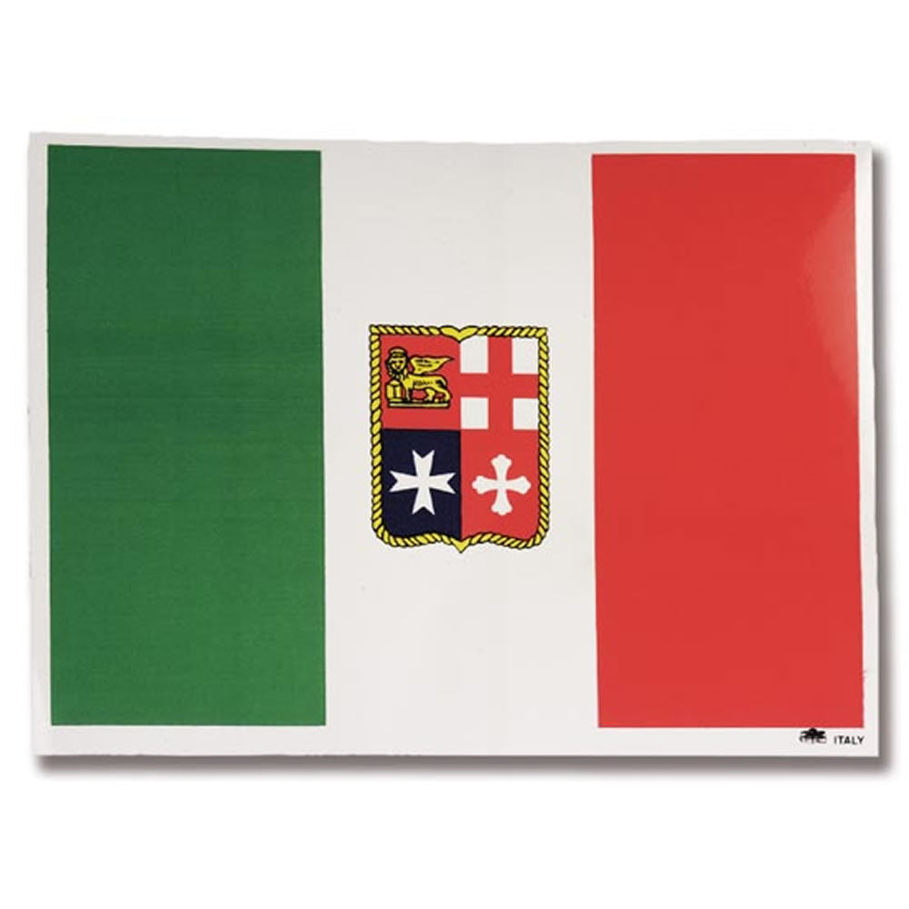 Bandiera adesiva italiana marina mercantile dimensioni cm 20x30