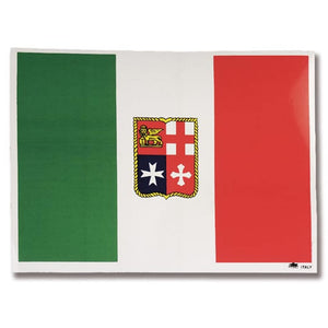 Bandiera adesiva italiana marina mercantile dimensioni cm 20x30