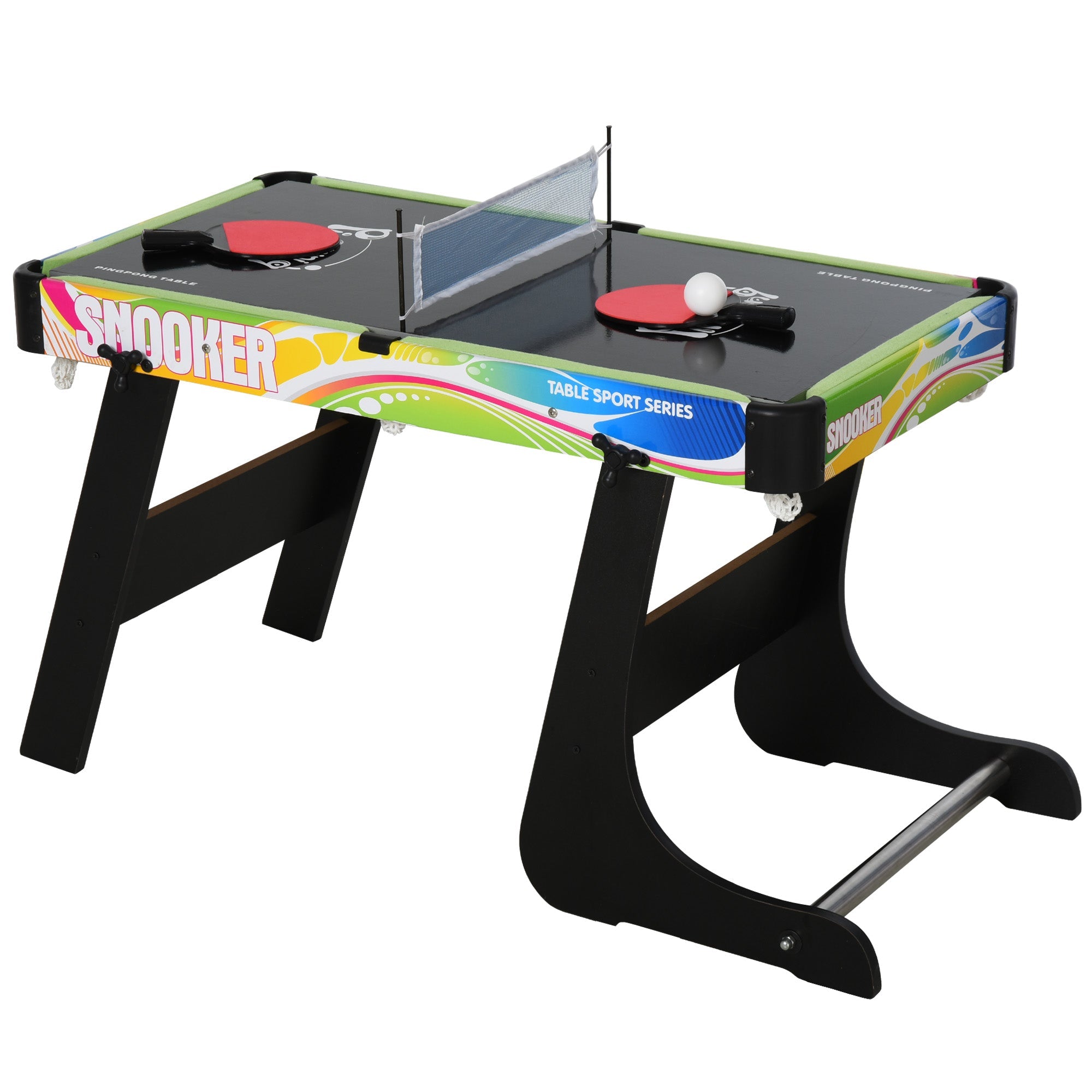 Tavolo Multigioco Pieghevole Calcio Balilla Hockey Ping Pong Biliardo