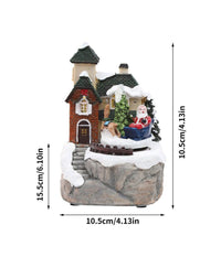 Paesaggio Statuette Tema Decorazione Natale Da 15 Cm Con Luce A Led Vari Modelli         