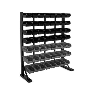 Pal Basic - Scaffale da garage per minuteria, porta attrezzi freestanding con 56 porta utensili