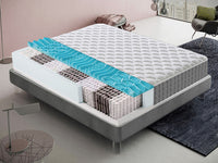 Materasso Singolo 90x200 Molle insacchettate e memory foam 9 Zone differenziate Altezza 22 cm   