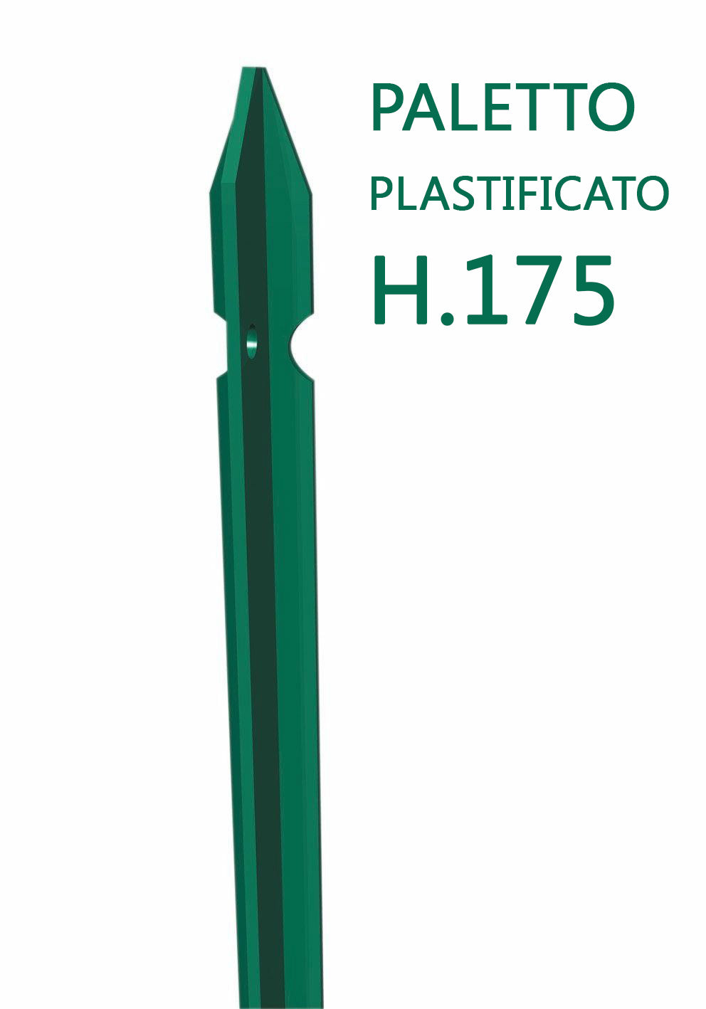 10Pz Paletto A T Altezza 175 Cm Sezione Mm 30X30X3 Plastificato Palo Verde Da Giardino Recinzione In Ferro