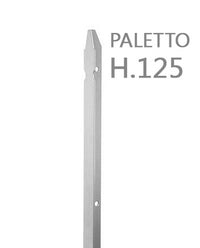 paletto a t altezza 125 cm sezione mm 30x30x3 zincato palo colore zinco da giardino recinzione in ferro cod:ferx.mi.109.s