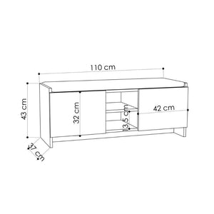 Scarpiera Panca 110x37x43 cm in MDF Zulla Bianco