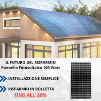 Pannello solare 12v 100W, Pannello Fotovoltaico Monocristallino