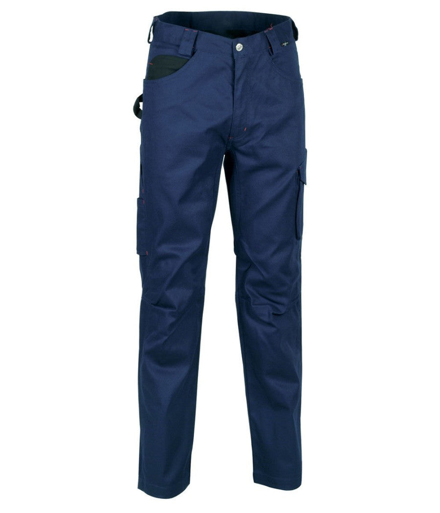 Pantalone Drill Cotone Poliestere Cofra Da Lavoro Antinfortunistica 4 Stagioni  Navy   50    