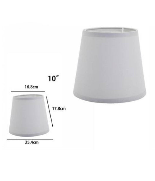 Paralume Conico Cilindro Cappello Ricambio Per Lampada E Applique In Tessuto Tnt  Grigio   -10"   -