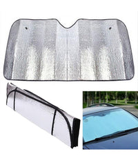 Parasole Parabrezza Metallico Per Auto Con Ventose Cruscotto Sole Caldo 130x60         