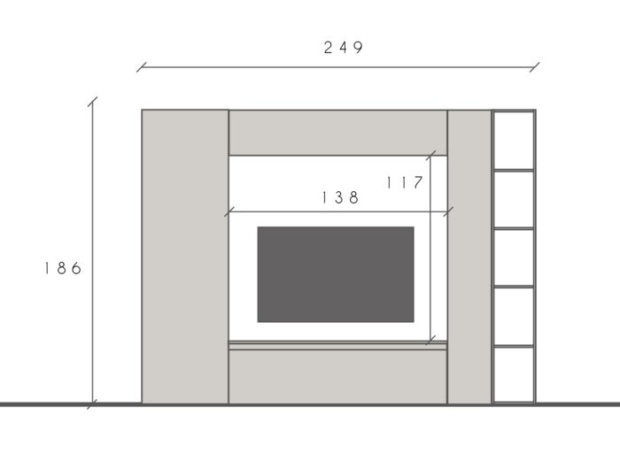 Conveniente Parete attrezzata moderna, L.262 finitura Lava e Cadiz ZLCINFNCOMP4-2-1