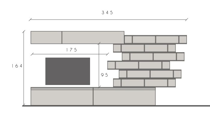 Parete di design L.262, finitura Bronzo e Mercure ZLCINFNCOMP12