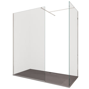 Box doccia due lati con ingresso libero 8mm anticalcare, misura 120x140