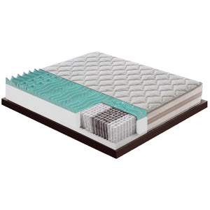 Materasso Piazza e Mezza 140x190 800 molle e Memory Foam - 9 zone differenziate - sfoderabile - alto 25 cm   